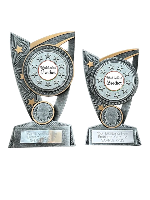 World’s Best Brother Award (N) Triumph Resin Sports Trophy Engraved Free