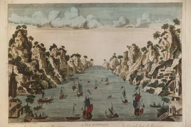Optical view depicting the Great Lake of Barbarism engraving Cochinchina Vietnam 2