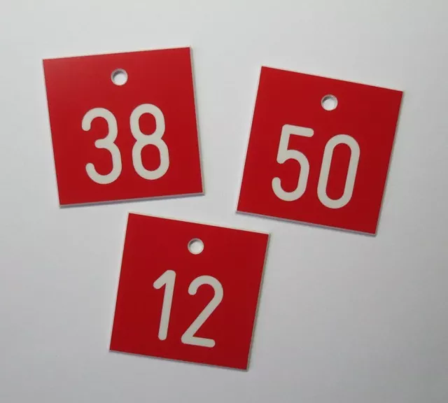 PVC / Kunststoff Nummernschilder Zahlenmarken Ziffernschilder 80mm