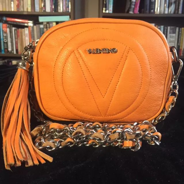 AUTHENTIC VALENTINO BY MARIO VALENTINO SPA Tangerine Mia Leather Crossbody  Bag $199.00 - PicClick