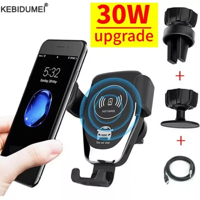 30W Magnetic Wireless Charger Car Air Vent Stand Phone Holder Car Fast Charging