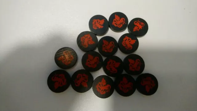 A Game Of Thrones  CCG FFG Official Targaryen Power Tokens,Set of 15