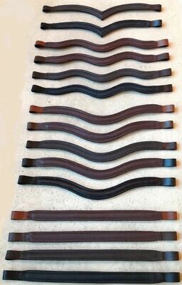 Lot 20 X 1 Empty Channel Leather Bridle Brow band All Size & Shape Free Shipping