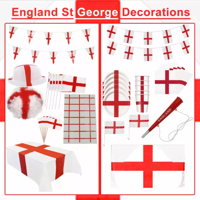 England St.George Flagge Fahne Banner Geschirr Vorräte Hand Flaggen Straße Party