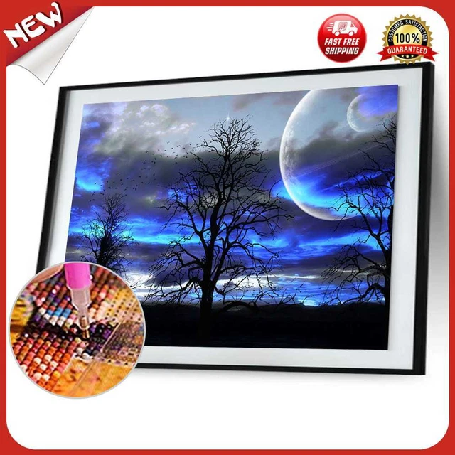 uk 5D DIY Full Drill Diamond Painting Night Sky Cross Stitch Embroidery Kits