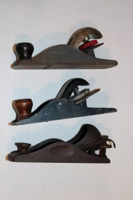 Vintage Made In USA Wood Working Plane Tools Lot of 3