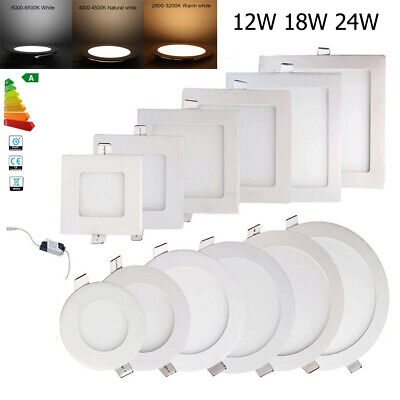 Dimmable Recessed Lighting LED Ceiling Down Light Ultra Thin Spotlight 12W - 24W