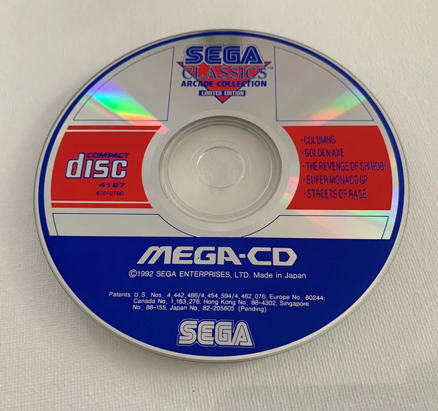 SEGA CLASSICS ARCADE Collection limited edition Sega Mega CD PAL UK ...
