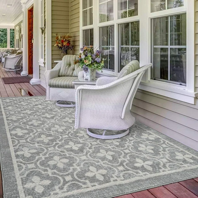 4x6ft All-Weather Outdoor Carpet Patio Rug for Front Porch RV Deck Durable
