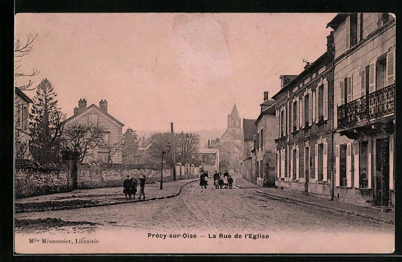 CPA Précy-sur-Oise, la Rue de l´Eglise 1911