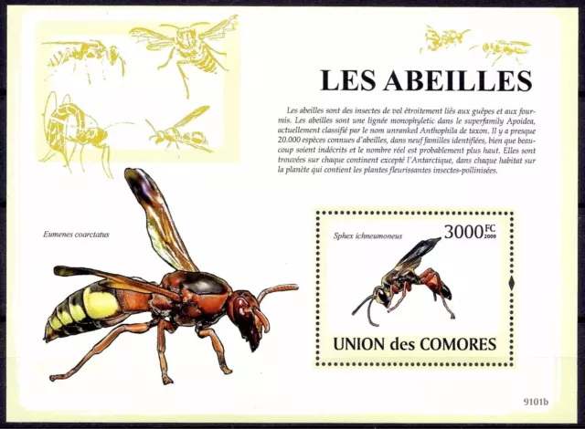 Comores Iles 2009 Insectes Abeilles Guêpes Mouches Nature m s MNH