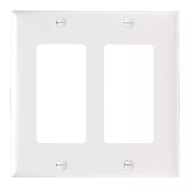 (3) NEW Pass & Seymour SP262-W 2-Gang Decorator Wall Plates White