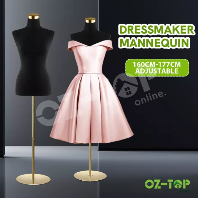 Female Mannequin Model Torso Display Stand Manikin Dummy Dressmakers 177CM Black
