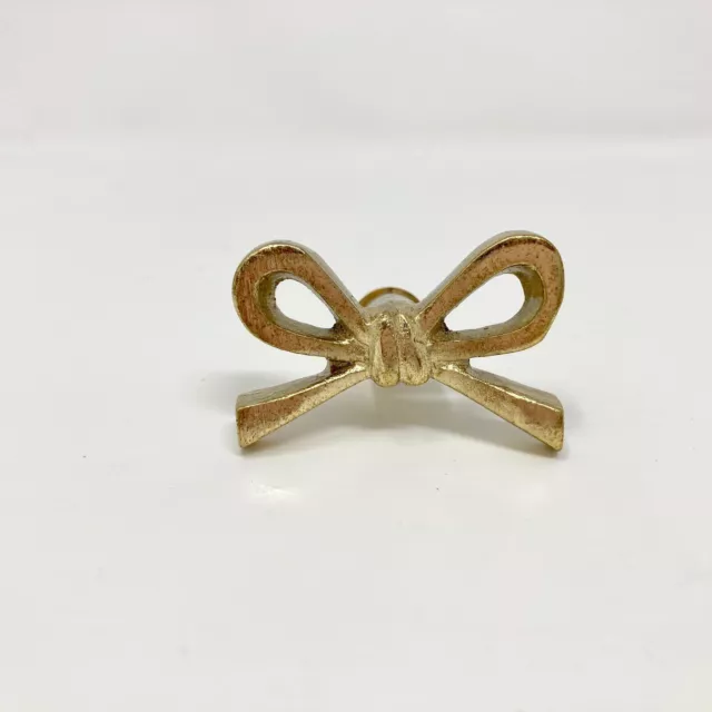 GOLD Metal BOW TIE DRAWER DOOR CUPBOARD KNOB PULL Home Kitchen Gift