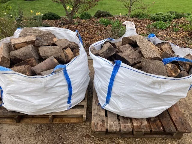 2 bags of seasoned firewood hardwood logs