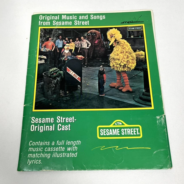 SESAME STREET ORIGINAL 9 Songs Illustrated Lyric Music Sheets and