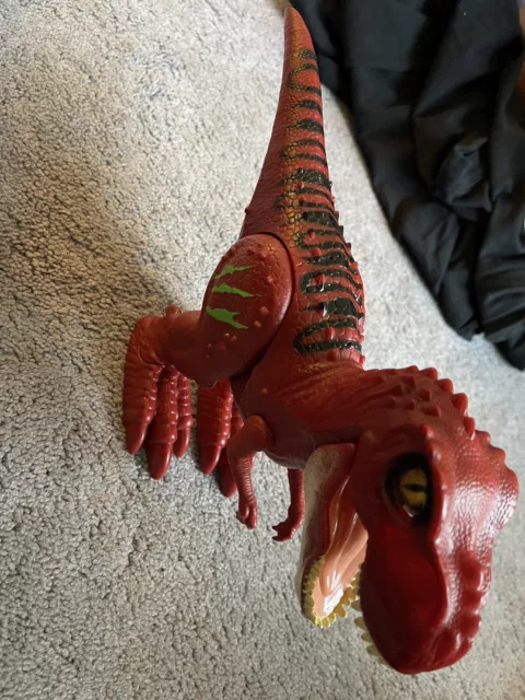 ZURU Robo Alive Attacking T-Rex RED Dinosaur Robotic Pet Walking Roaring WORKS