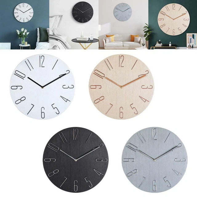 Horloge murale en plastique 12 pouces silencieux sans tic  horloges murales