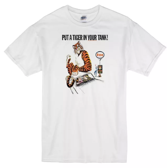 Esso "Put A Tiger In Your Tank" Retro Gasoline Oil Advertisement White T-Shirt