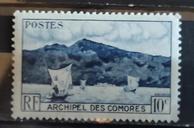 Comoros 1950, SG1 10c Anjouan Bay MH