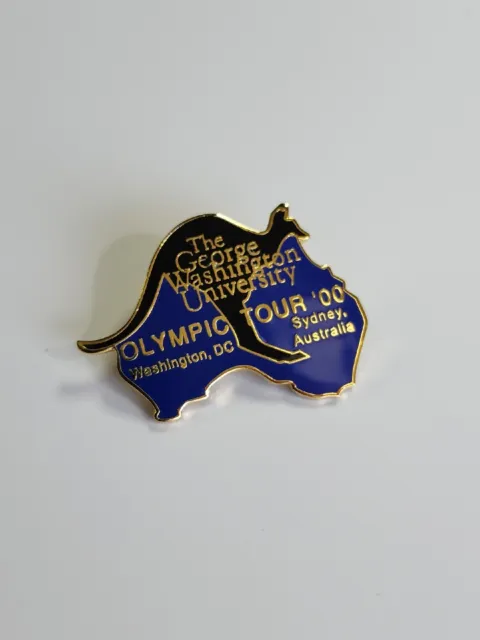 George Washington University Olympic Tour '00 Souvenir Pin DC & Sidney Australia