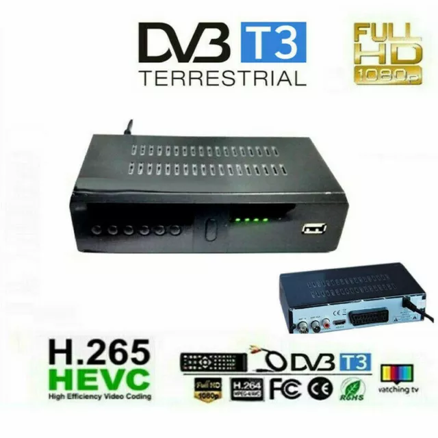 Decoder Ricevitore Digitale Terrestre Dvb-T3 Tv Scart Hdmi 1080P H.265 A-999