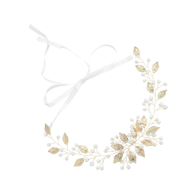Fascia da sposa accessori per capelli vite copricapo matrimonio sposa foglia perla