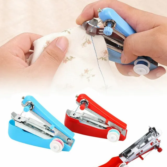 Portable Mini Handheld Cordless Sewing Machine Hand Held Stitch Home Clothes UK