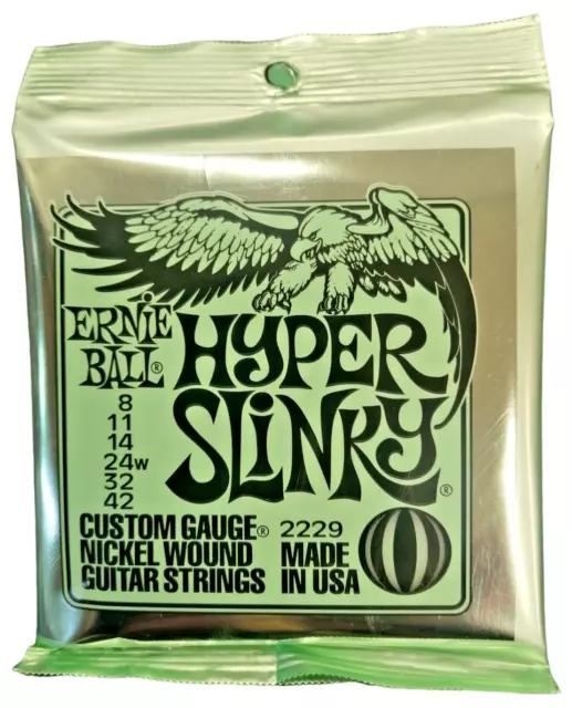 Ernie Ball 2229 Hyper Slinky Muta Set da 6 Corde Per Chitarra Elettrica 8-42