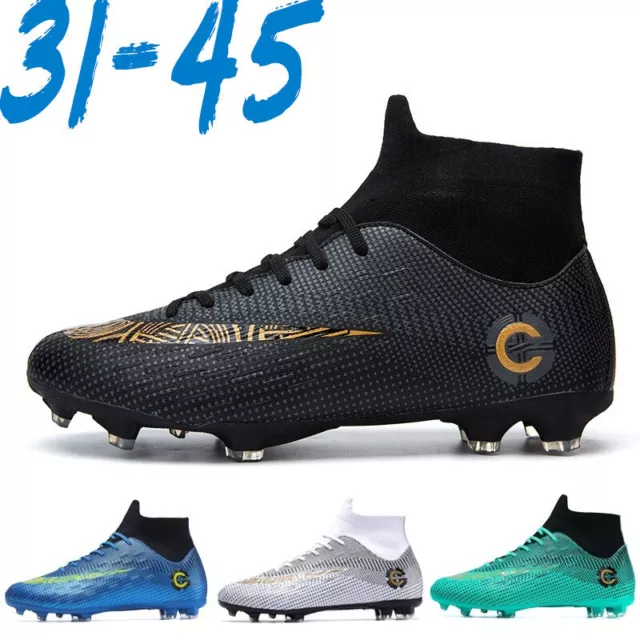 Herren Fußball Schuhe AG Stollen Nocken Fussball Stiefel Outdoor Indoor Sneaker-