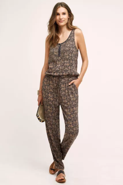 New Anthropologie $158 Chione Beaded Jumpsuit By Tiny Sz S Small