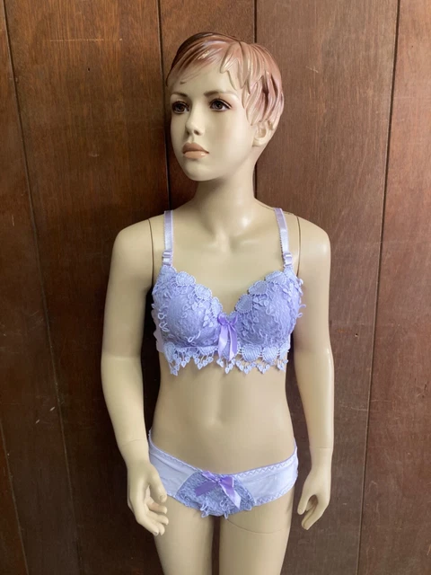 Brand New! Girls “Unbranded” Bra and Panties Set, Bra 32A, Panties Girls 12/14