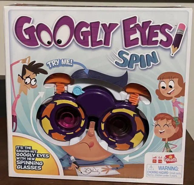 Googly Eyes Game Family Drawing Game with Crazy Vision-Altering Glasses 7+  NEW