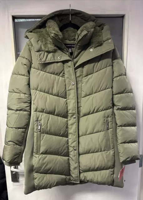 Andrew Marc Ladies Walker Winter Jacket Coat in Sage Green Size Medium