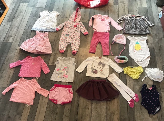 baby girl bundle 6 -9 months Next ,Disney,Mothercare,Hello Kitty,George,Tu