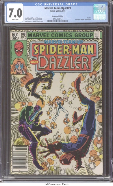 Marvel Team-Up #109 1981 CGC 7.0 White Pages Newsstand - Spider-Man & Dazzler