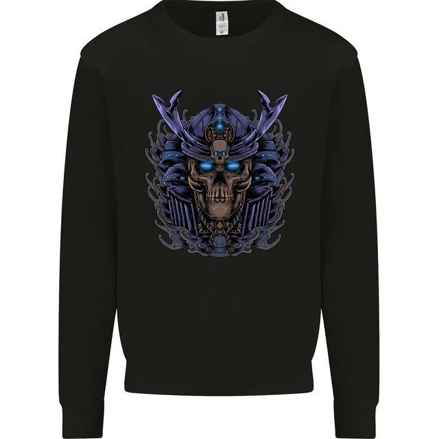 Samurai Skull MMA Martial Arts Gym Training Mens Sweatshirt Jumper