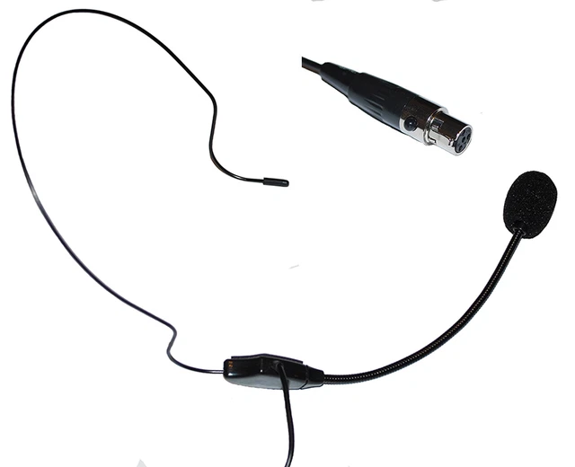 HEADSET MICROPHONE MIC w/ TA4F 4 pin mini XLR Connector for Shure