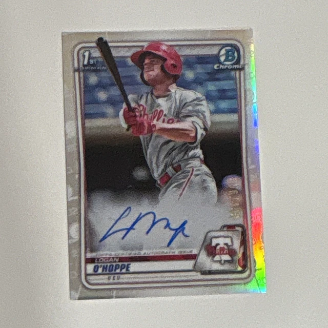 2020 BOWMAN CHROME Prospect Autographs Logan O'Hoppe #CPA-LOH /499 2020 BOWMAN CHROME Prospect Autographs Logan O'Hoppe #CPA-LOH /499