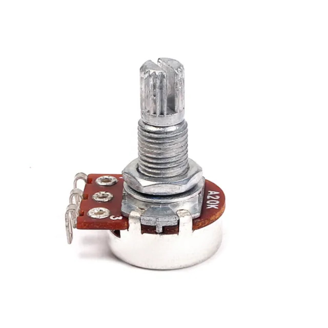 A20K-ohm Control Pot Guitar Audio Tone Potentiometer with Split Shaft 18mm GP202