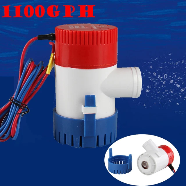 1100GPH 12V Electric Marine Submersible Bilge Sump Water Pump for Boat Yacht US