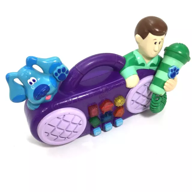 FOR PARTS OR REPAIR Blues Clues Steve Sing Along Radio Boombox Mic Karaoke 1999