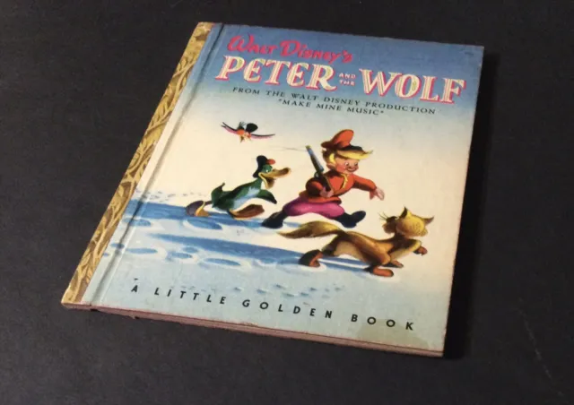 Little Golden Book Walt Disney‘s Peter and The Wolf 1947 Edition "H"
