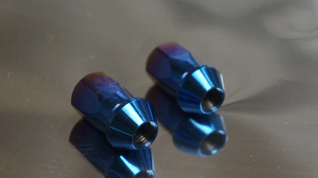 Titanium Gold End Lug Nut M10 x 1.25 HEX 17 HAND ANODIZED
