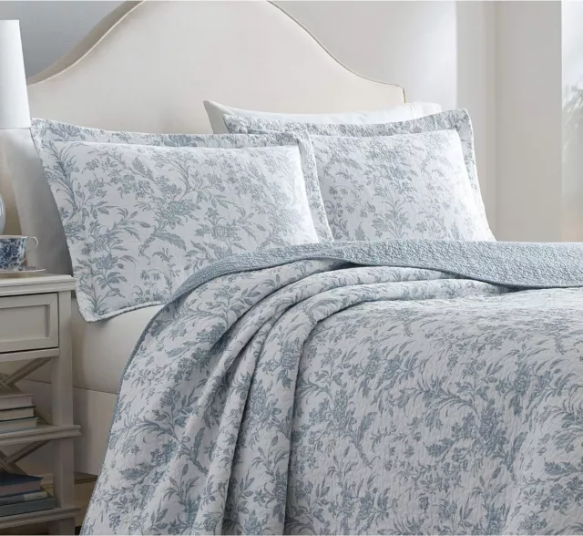 Laura Ashley Home - King Size Quilt Set, Cotton Reversible Bedding, Lightweight 2