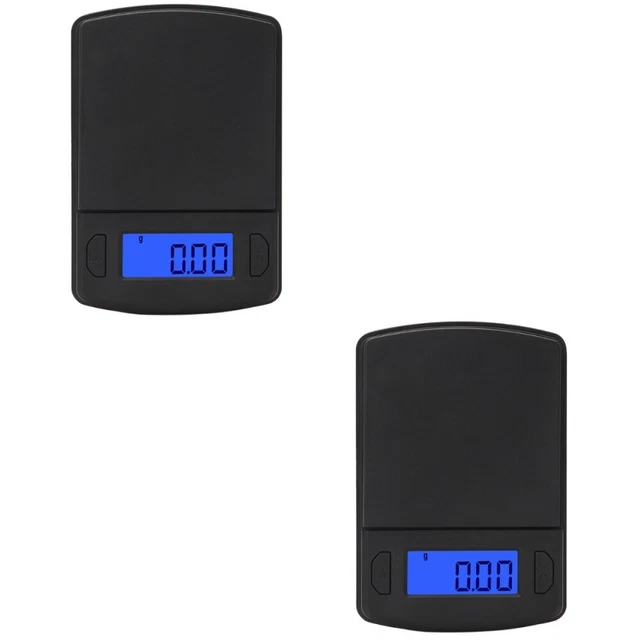 Escala digital de 2 unidades. Moneda de bolsillo mini peso Alimentum de 01 gramos de precisión