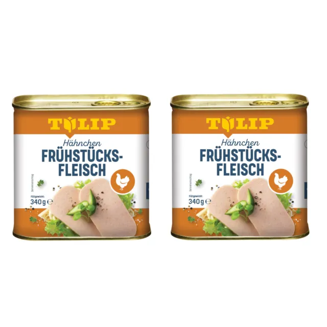 TULIP 2x 340g Hähnchen-Frühstücksfleisch Original Dänische Delikatesse Konserven