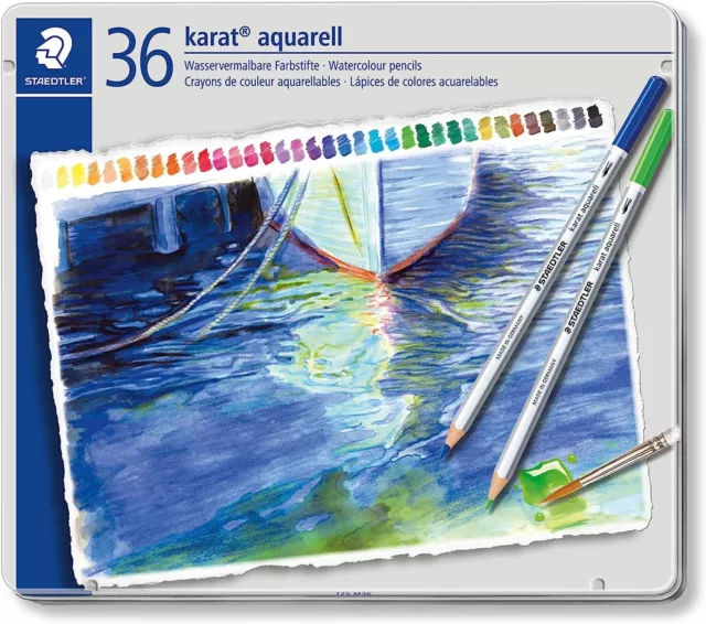 Staedtler - Quilates Aquarell Lápices de Acuarela - Varios Colores - Estuche 36