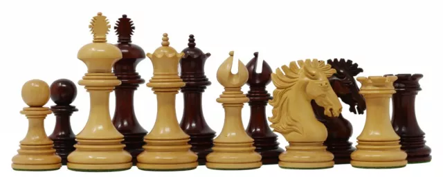 The Arthurian Series 4.4 Luxury Artisan Ebony Wood Chess Pieces