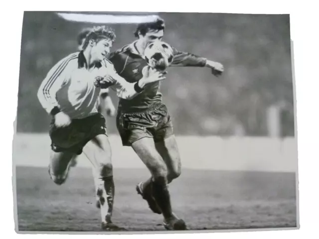 1980 World Cup Press Photo - West Germany's Karl Heinz Forster & Rudji Kerimov